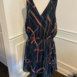 Banana Republic Multi Color Blouson Dress